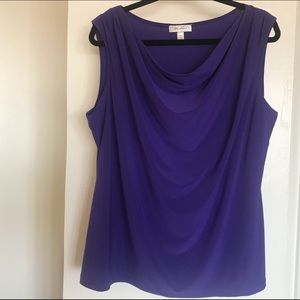 DressBarn | 2X | Plus Size Purple Scoop Blouse